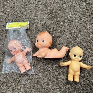 Lot of 3 Vintage 6” Kewpie Dolls – Korea New, Taiwan, Hong Kong – Vinyl